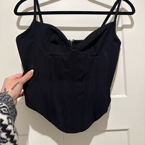 White fox corset top